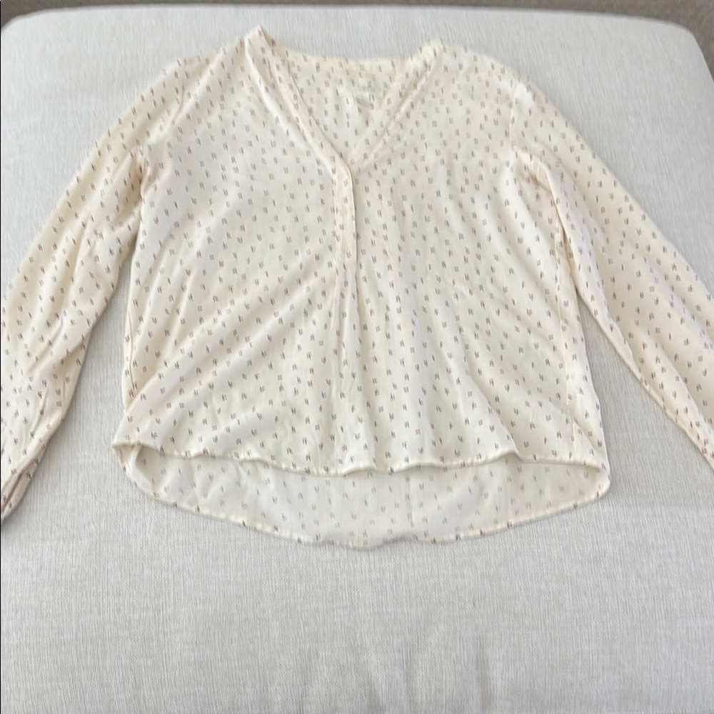 Treasure & Bond Cream Blouse Elegant Top